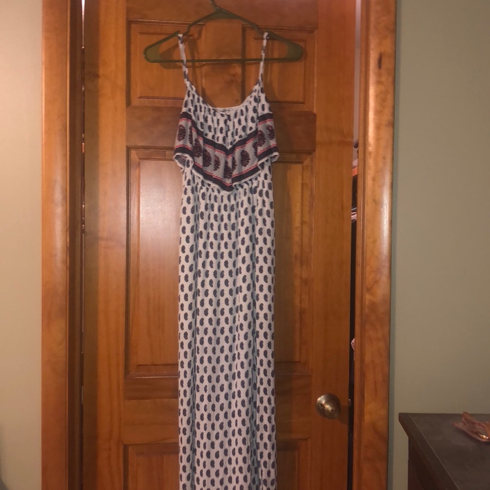 American eagle white print maxi dress